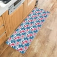 thumbnail image 5 of Kitchen Rugs and Mats,Red Flowers Blue Leaves Seamless 2 Piece Anti Fatigue Area Runner Rug Set Comfort Standing Floor Mat,Watercolor Tropical Plants Non Slip Absorbent Doormats for Laundry/Bathroom, 5 of 6