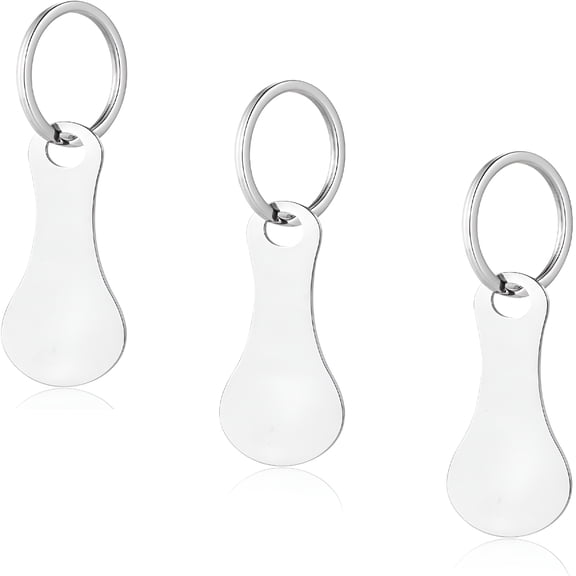 ZHZFKQ 3 Pieces Shopping Cart Quarter Keychain,Stainless Steel Cart Key,Portable Alloy Key Ring Quarter Holder Keychain for Grocery Shopping Trolley Token(Silver)
