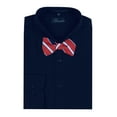 thumbnail image 2 of Men's Orange Peach Coral Silk Self Tie Bowtie Tie Yourself Bow Ties, 2 of 2