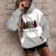 thumbnail image 2 of Color Block Hoodies for Women Loose Patchwork Cute Gnomes Print Hooded Sweatshirts Winter Holiday Sweaters, 2 of 3