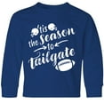 thumbnail image 3 of Inktastic Tis the Season to Tailgate with Helmets and Football Long Sleeve Youth T-Shirt, 3 of 5