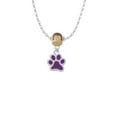 thumbnail image 2 of Delight Jewelry Silvertone Medium Translucent Purple Paw Mia Monkey Charm Necklace, 2 of 4