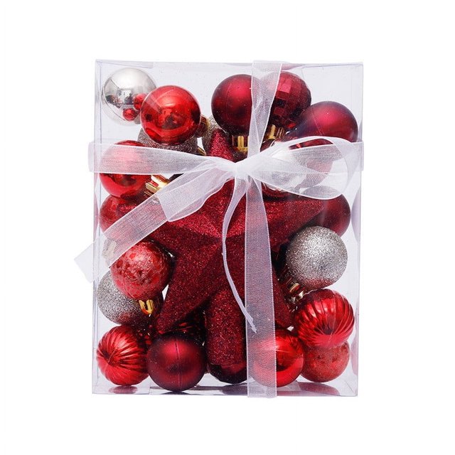 WREESH 30PCS Christmas Ball Baubles Party Xmas Tree Decorations Hanging Ornament Decor Clearance