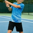thumbnail image 4 of Xyant Boys Quick Dry Short Sleeve T-Shirt and Mesh Shorts Soccer Set (Blue,3-4 Years), 4 of 6