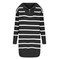 thumbnail image 7 of Up to 35% off Ndbuld Womens Long Sleeve Fall Dresses Ladies New V-neck Long Sleeve Sweater Striped Loose Casual Knitted Dress,Black,S, 7 of 7