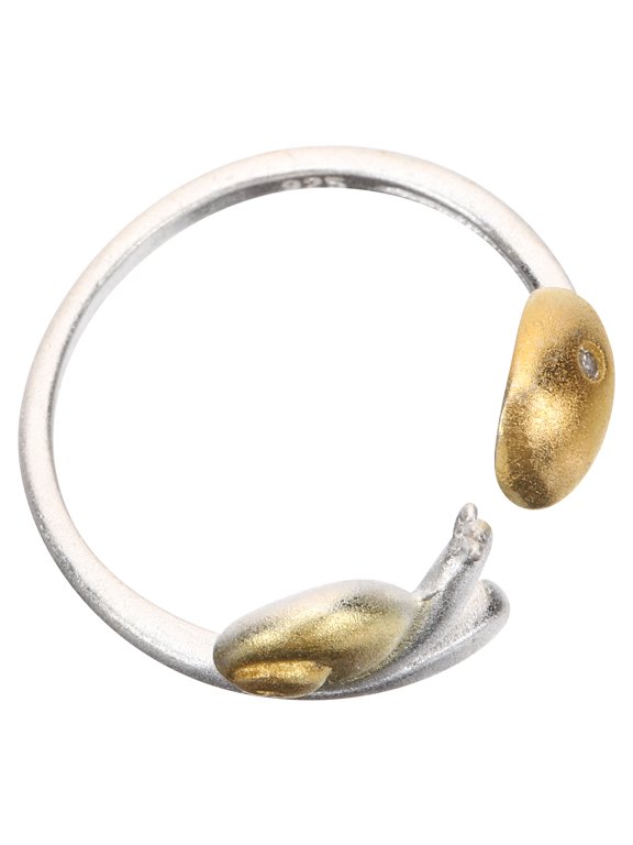 Mushroom Snail Ring Open Finger Adjustable Copper 1Pack Statement Rings For Women Aesthetic