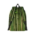 thumbnail image 2 of Naloa Green Bamboo Fence1 Canvas Backpack for Men Women Rucksack Casual Travel Daypack College Tote Satchel Bookbag for Teens-Medium, 2 of 7