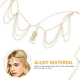 thumbnail image 5 of Golden Alloy Headband with Pearl Beads and Tassels for Decor Perfect Birthday Gift, 5 of 6