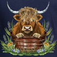 thumbnail image 3 of CafePress - Highland Cow Sitting In A Metal Men's Long Sleeve T Shirt - Long Sleeve Dark T-Shirt, 3 of 4