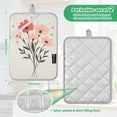 thumbnail image 6 of Yayeee Pot Holders Kitchen Heat Resistant with Pocket 7"x9.8" Cotton Oven Cooking Hot Pads, Pink Flower, 6 of 7