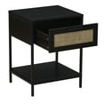 thumbnail image 6 of Household Essentials Woven Rattan End Table, Black Oak, 6 of 12