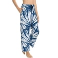 thumbnail image 3 of Kdxio Women's Comfy Stretch Blue ShellsPrint Drawstring Pajama Pants-Small, 3 of 9