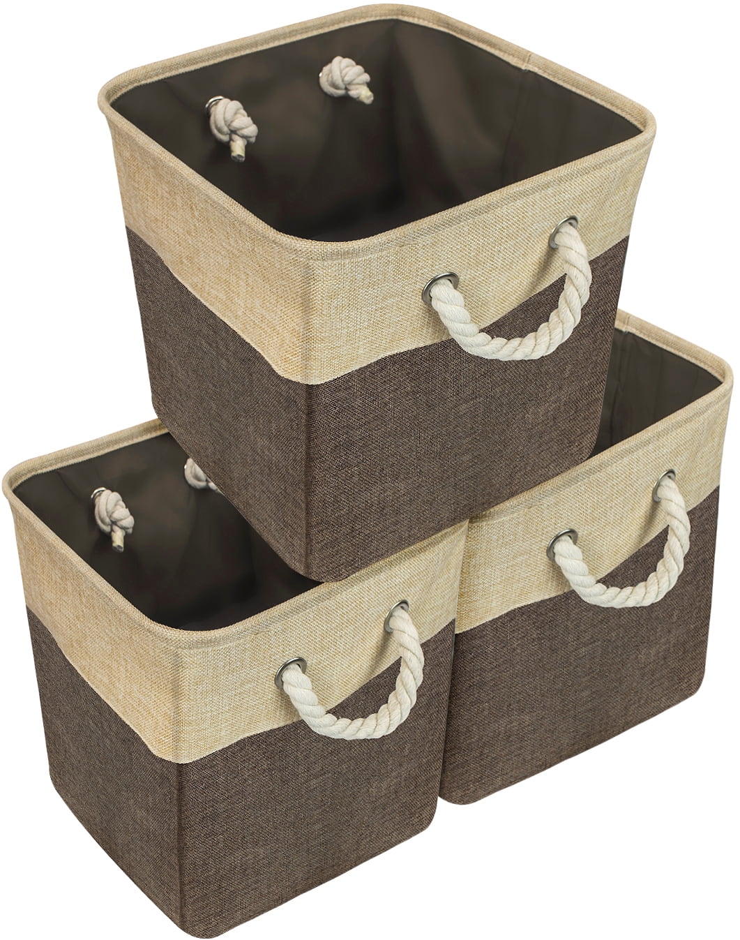 storage shelf baskets on Animals 3 Pack Large Storage Shelf Basket Set Big Rectangular Linens Fabric Collapsible Organizer Bin Shelf Baskets Home Kitchen