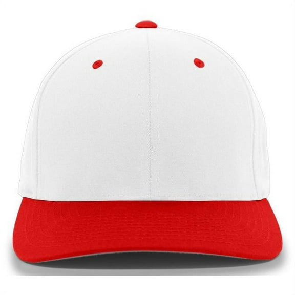Pacific Headwear Twill Flexfit Cap 430C White/Red L/Xl