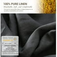 thumbnail image 3 of Simple&Opulence 100% French Linen Pillowcase Queen Size-Set of 2- Washed Solid Color Pillow Cases Embroidered -Soft and Durable (Dark Grey, 20''x30''), 3 of 6