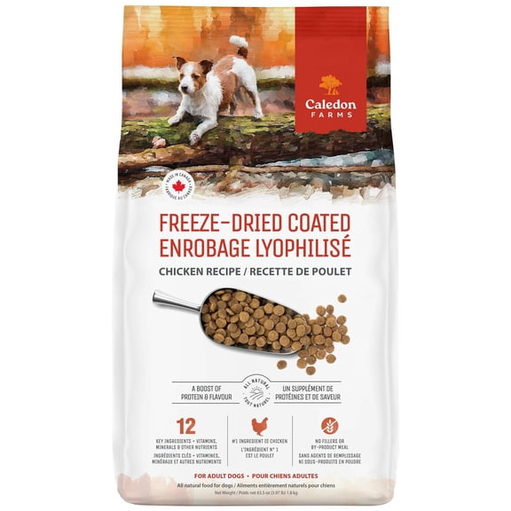 Caledon Farms all Natural Freeze-Dried Coated Chicken Recipe Premium Dry Dog Food 1.8kg