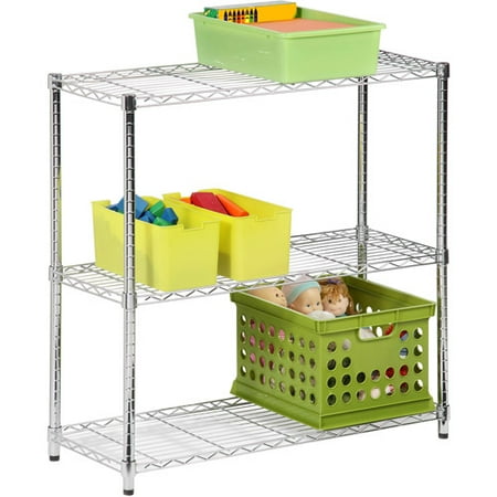3-Tier Heavy Duty Adjustable Shelving Unit, Chrome