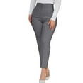 thumbnail image 2 of BOOMILK Dress Pants for Women Business Casual High Waisted Solid Color Cropped Work Pants Slim Taper Zipper Trousers With Pocket Gray, 2 of 4
