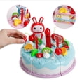 thumbnail image 3 of Juego de tartas de simulación de juguete azul de 62 piezas con luces para niños, 3 of 3