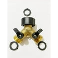 thumbnail image 2 of Grifo de lavadora doble, manguera de agua divisora ​​Y conector de grifo para mangueras de suministro, grifo doble de jardín al aire libre, latón resistente JAMW Sencillez, 2 of 5