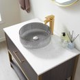 thumbnail image 2 of Vinnova Rubi 15.6" Clear Crystal Glass Round Bathroom Vanity Vessel Sink Bowl, 2 of 7