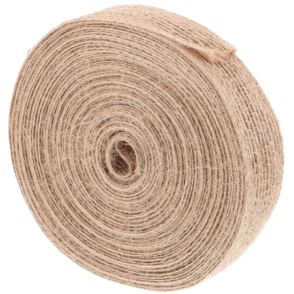 CRILSTYLEO Beige Burlap Ribbon for Fall Decor and Themed Parties - Cuttable Rustic Craft Ribbon for Crafts and Seasonal Decorations