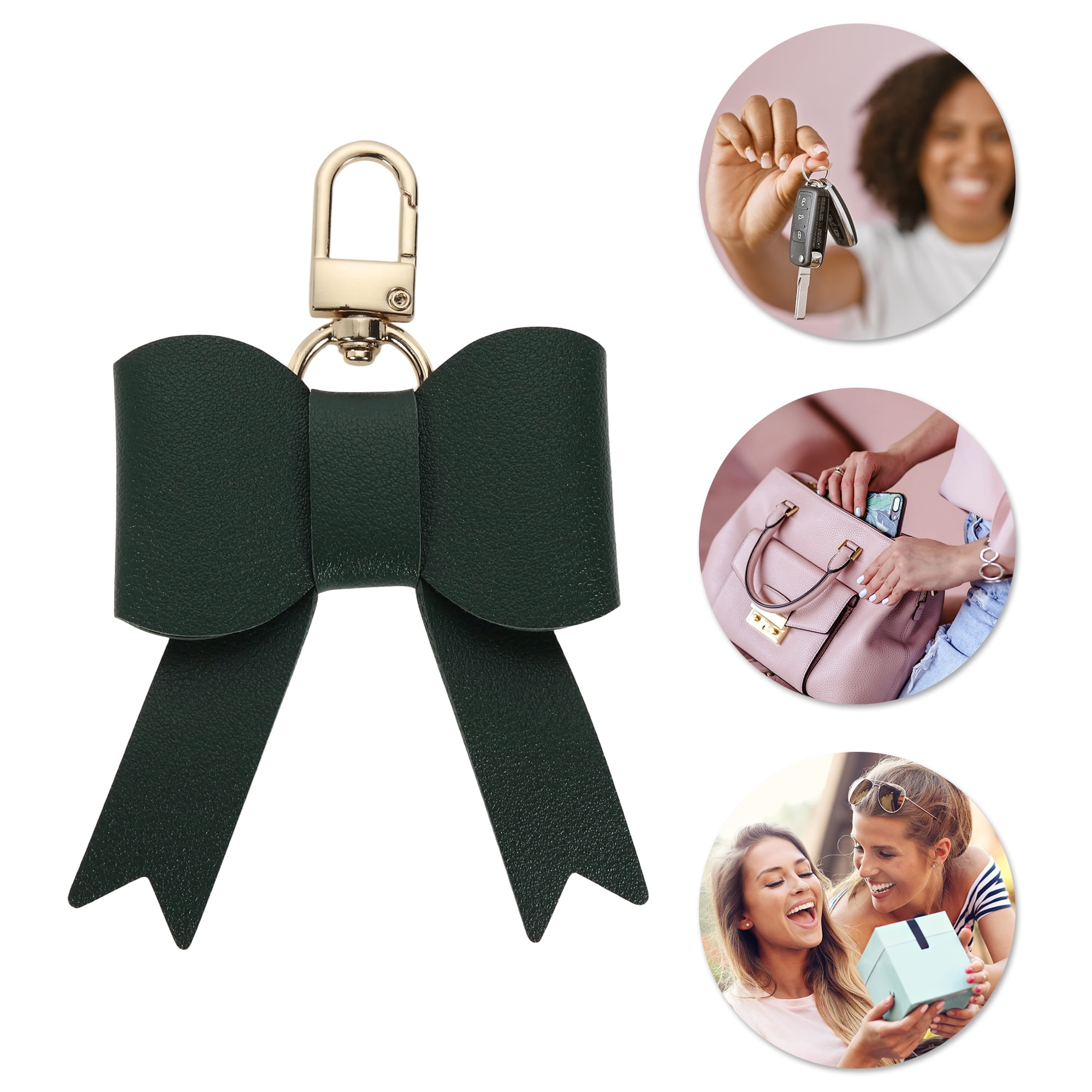 Unique Bargains Colorful Bow Handbag Charms for Gifts And Accessories Blackish Green