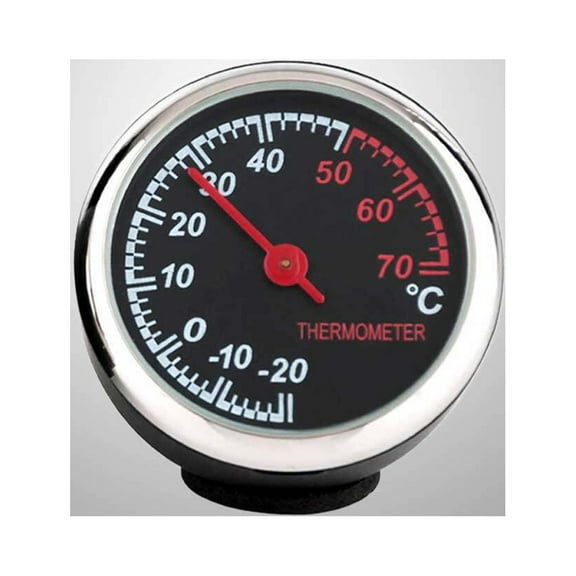 LEORX Car Thermometer Dashboard Decoration Metal with Backlit Easy Install No Drilling