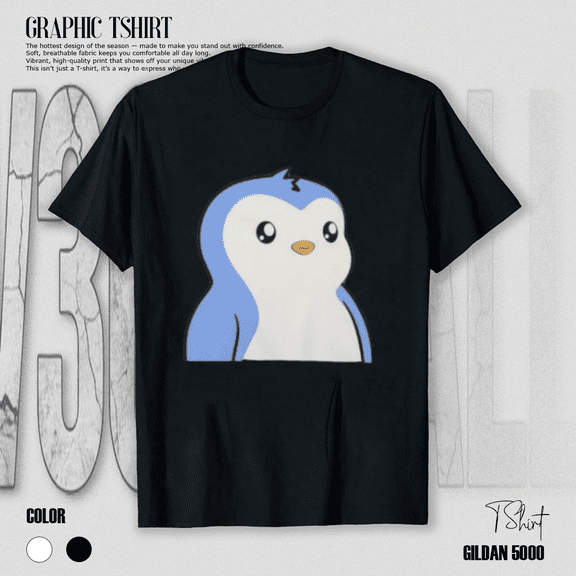 Pudgy Penguins Logo Cute Fun Classic Unisex T-Shirt, for Men & Women, up to Size 5XL