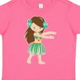 thumbnail image 4 of Inktastic Brown Haired Hula Girl Girls Toddler T-Shirt, 4 of 5