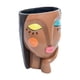 thumbnail image 1 of Maceta con forma de cara de resina, con ojos cerrados, decorativa para estantería. Manos solteras, 1 of 9