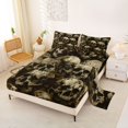 thumbnail image 2 of Castle Fairy Halloween Vintage Skull King Sheets 4pcs,Gothic Theme Watercolor Splash Bedding,Taupe Brown Black,1 Fitted Sheet,1 Flat Sheet and 2 Pillowcases, 2 of 6