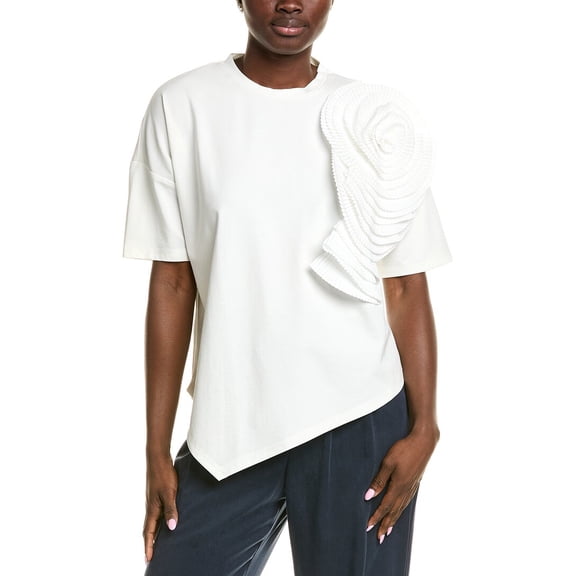 Gracia womens Flower T-Shirt, l, White