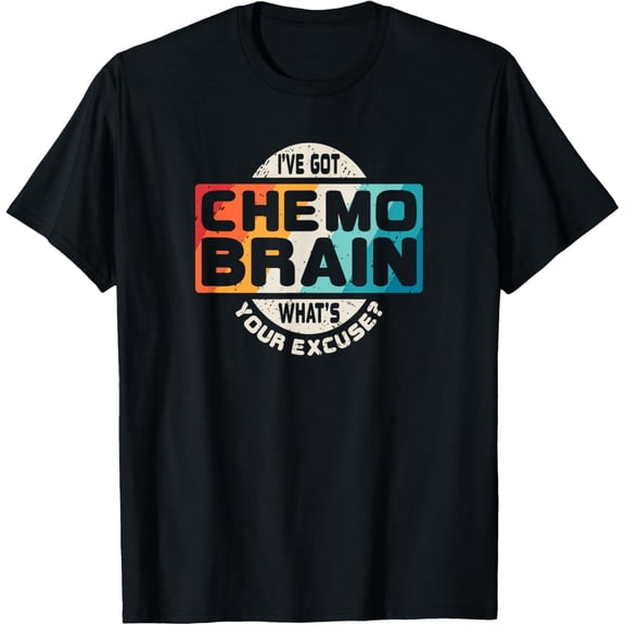 t-shirt Cancer T Shirt Chemo Brain Retro Awareness Gift T-Shirt mens,black,women,funny,journey,Crew Neck, Short Sleeve,printing
