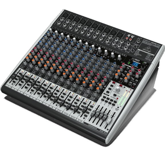 Behringer X2442USB 24-Input 4/2-Bus Mixer USB Audio Interface w/ XENYX Mic Preamps, Compressors, British EQs, 24-Bit Multi-FX Processor