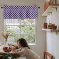 thumbnail image 5 of Purple Moroccon Valances for Windows Farmhouse Kitchen Curtains Valances Rod Pocket Valance Curtains for Kitchen Windows Country Chic Ethnic Minimalist Motifs Window Valances for Bathroom 42"x12", 5 of 6