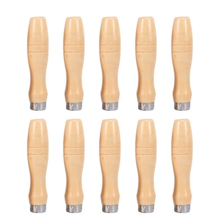 

NUOLUX 10pcs Wooden Handle for File Cutting Tool Craft Artwork Cutting DIY - 6.2MM Inner Hole