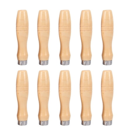 

NUOLUX 10pcs Wooden Handle for File Cutting Tool Craft Artwork Cutting DIY - 6.2MM Inner Hole