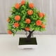 thumbnail image 1 of Bonsái de plantas artificiales, maceta de plástico naranja + pequeño árbol frutal en maceta, juego de flores para sala de estar, tienda, hotel, decoración de fiesta Zhivalor 2027199-2, 1 of 4