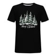 thumbnail image 3 of Feancey Merry Christmas Tree Tshirt for Men Holiday Casual Short Sleeve Crewneck Pullover Tees Fashion Xmas Party T-Shirts Gifts for Dad Black M, 3 of 6