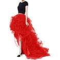 thumbnail image 4 of Women Tulle Tutu Long Skirt High Waist Floor Length Maxi Tulle Layered Skirt Wedding Night Out Party A-Line Skirt, 4 of 8