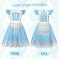 thumbnail image 2 of Benylion Toddler Alice Girls Princess Dresses Birthday Party Halloween Costume Dress Up Blue Cosplay Outfit with Bow Headband 7-8 Years, 2 of 7