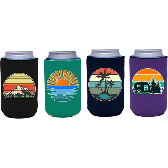 Retro Outdoor Designs Can Coolie 4 Pack Set