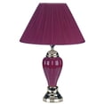 thumbnail image 2 of Silver and Magenta Table Lamp with Magenta Shade, 2 of 6