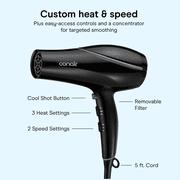 Conair Style & Shine Crystal-Infused Ceramic Hair Dryer, 1875W Hair Dryer