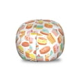 thumbnail image 1 of Cake Storage Toy Bag Chair, Birthday Desserts Doughnuts Cupcake Pie Pastries Strawberry Whipped Cream Illustration, Stuffed Animal Organizer Washable Bag, Small Size, Multicolor, by Ambesonne, 1 of 3