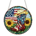 thumbnail image 1 of JJKBVCLO Océan Art Acrylique 2D Fenêtre Teintée Pendentif Mural Disque Rond avec Chaîne Pendentif Décoration de Porche, 1 of 2