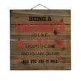 thumbnail image 1 of Being a Firefighter is Like Riding A Bike On Fire - Decorative REAL WOOD Wall Art - Faux Pallet Look, 1 of 3