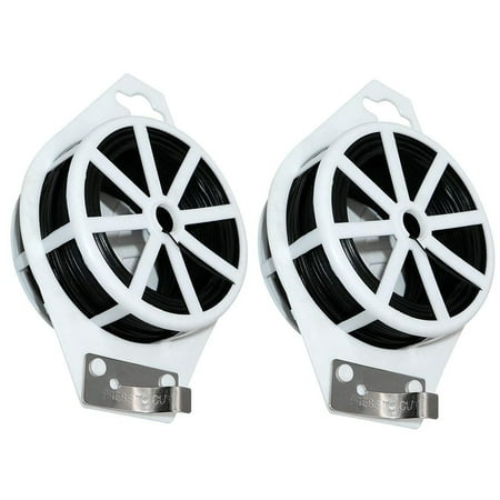 

328 FT Garden Plant Ties with Trimmer Twist Ties 2Pcs (Black)