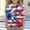 Tops-336Navy, variant on July 4Th Shirts for Kids Star Wave Print Crew Neck 3/4 Sleeve Graphic Tees Patriotic Tops Loose Fit Girls Tops Holiday Party Daily School Wear outfits